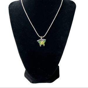 Girls Gorgeous Butterfly Pendant Silver Tone Chain Costume Jewelry